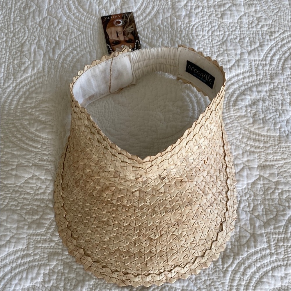 Oceanista Straw Tan Visor Hat